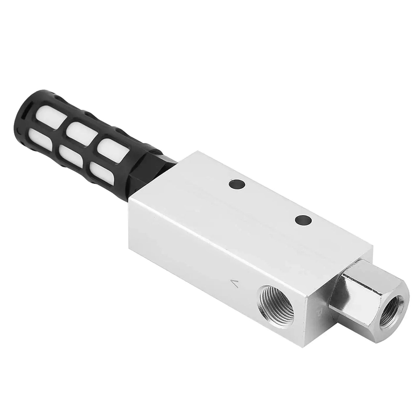 Venturi Vacuum Generator CV-20HS Aluminum Alloy Pneumatic Vacuum Ejector with threads, showing durable wear-resistant construction.