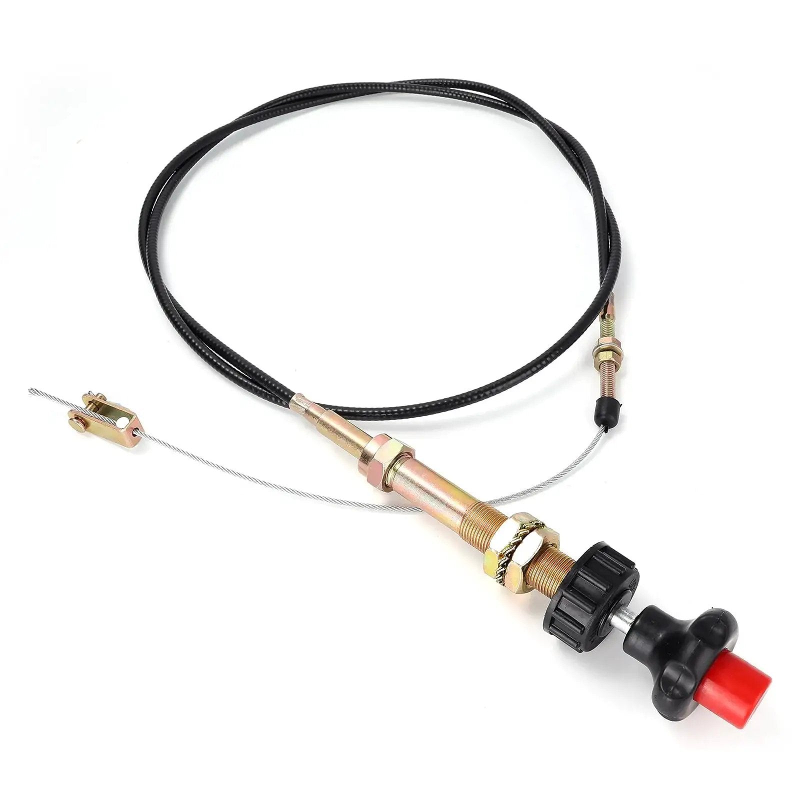Heavy Duty Vernier Lock Cable with Red Knob delivers precise throttle control with a stainless steel core, 10 ft length, and dual ball lock