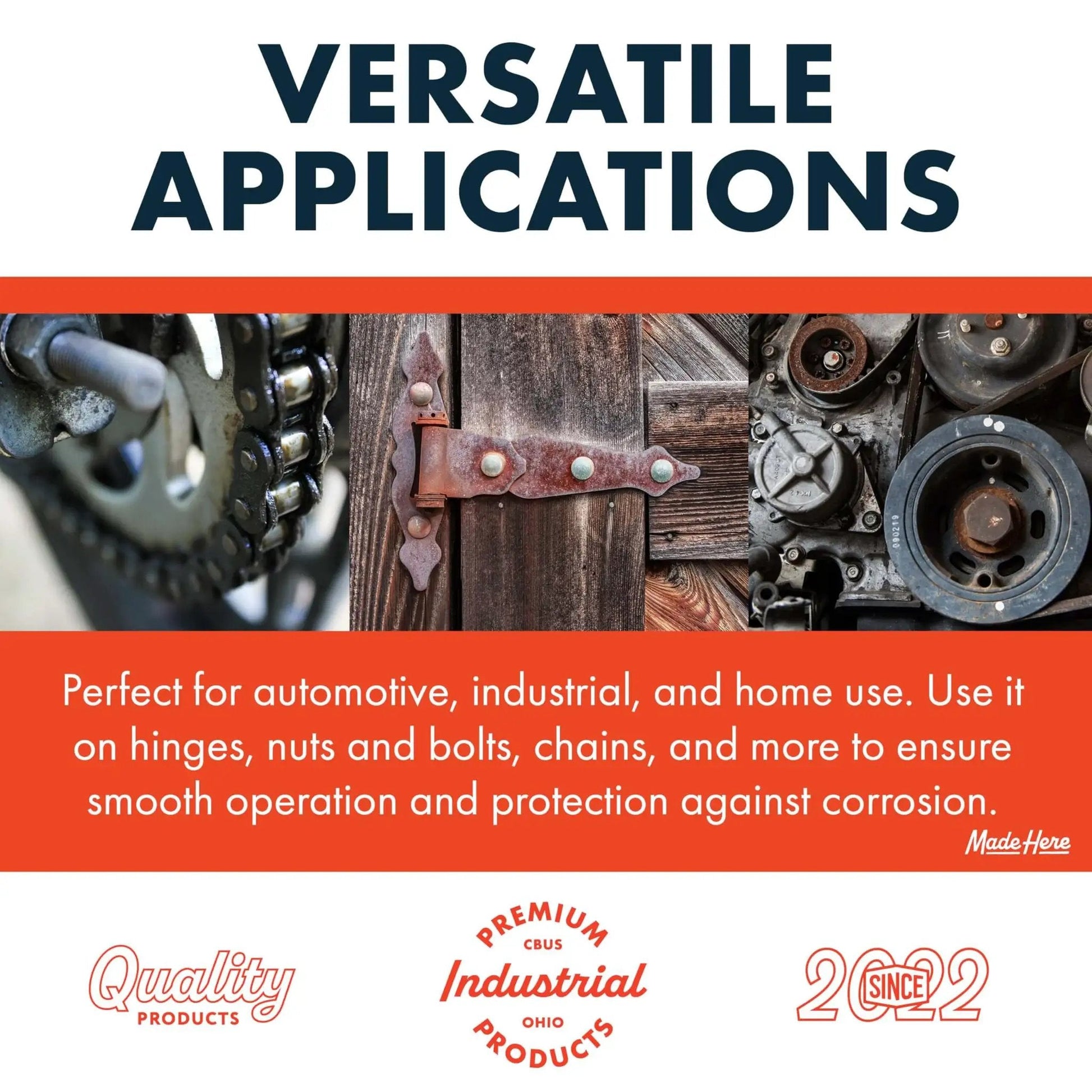 Multi-Use Lubricating Penetrant Oil 4oz for Home Auto and Industrial Jobs with Deep Penetration to Free Stuck Parts, Prevent Rust