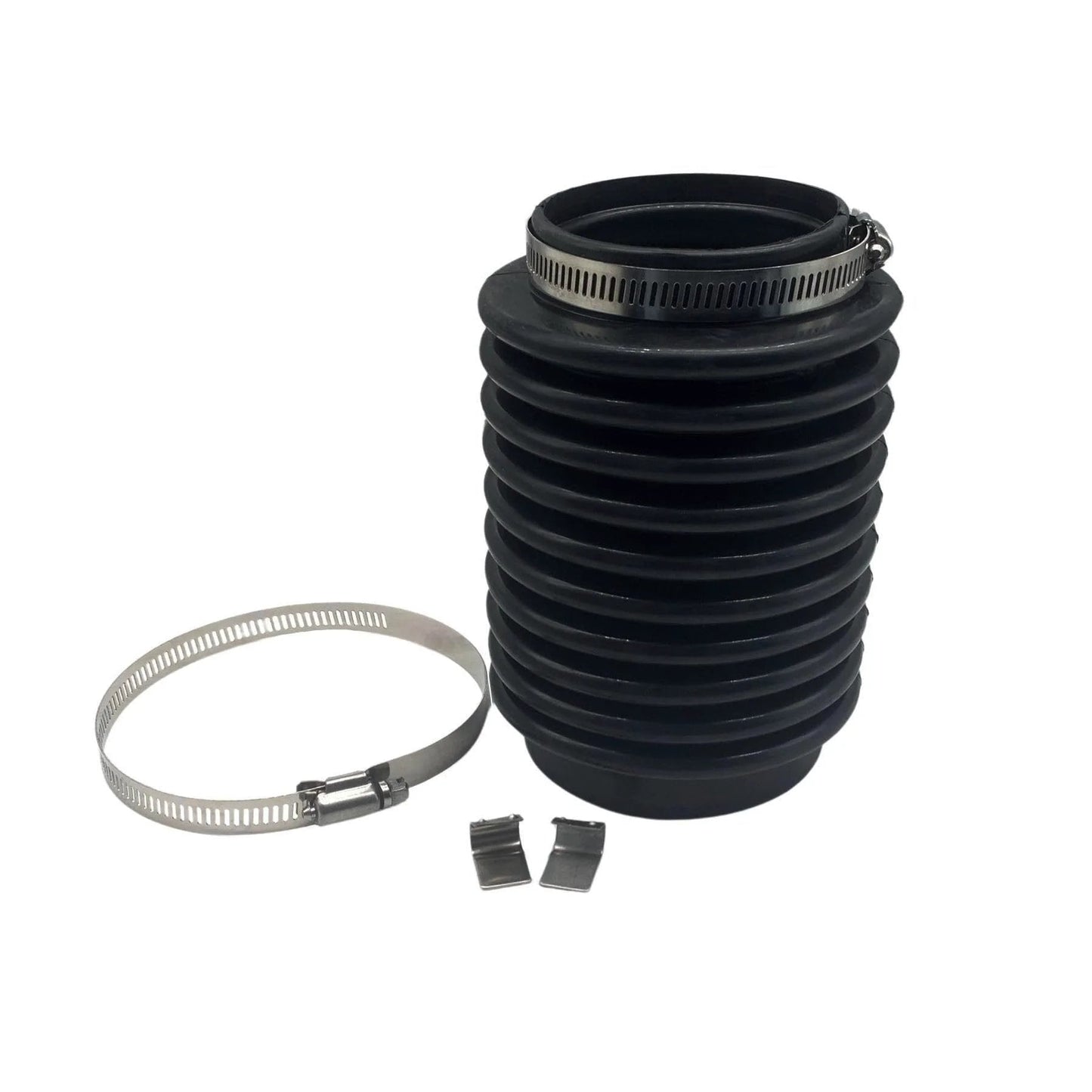 Exhaust Bellows For Volvo Penta AQ Sterndrive Engines Fits AQ200 250 270 275 280 280DP 290 290DP Replaces OEM 876631 875848 Sierra 18-2758 GLM 89020 Mallory 9-72708 24 To 430 HP Marine Boat Engine Parts, showing bellows, clips, and clamps.