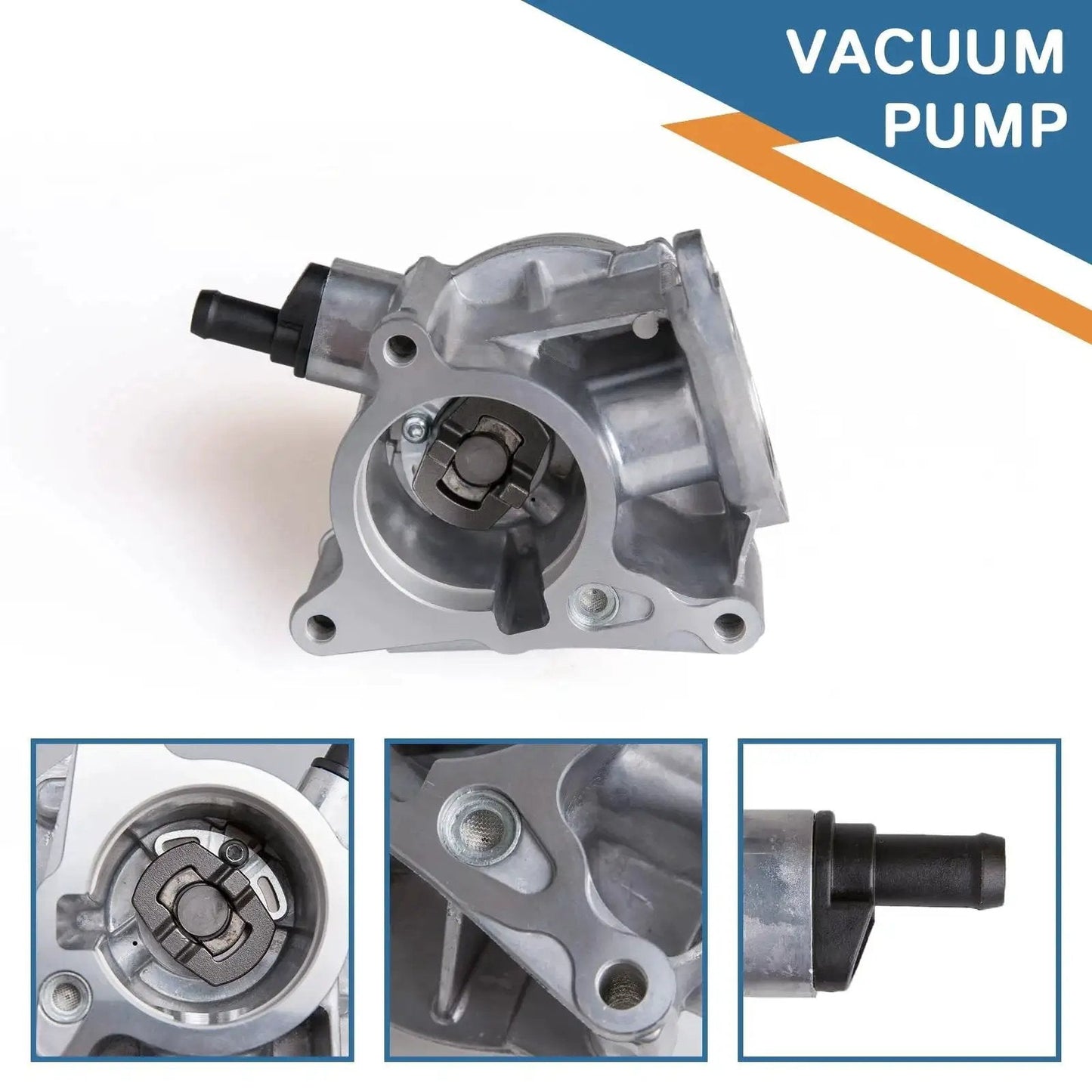 Brake Vacuum Pump For Volkswagen And Audi Rides Compatible With Tiguan CC Eos GTI Jetta Beetle And Audi A3 Quattro 2008 2009 2010 2011 2012 2013 2014 2015 Replace 06H145100AD OEM Parts
