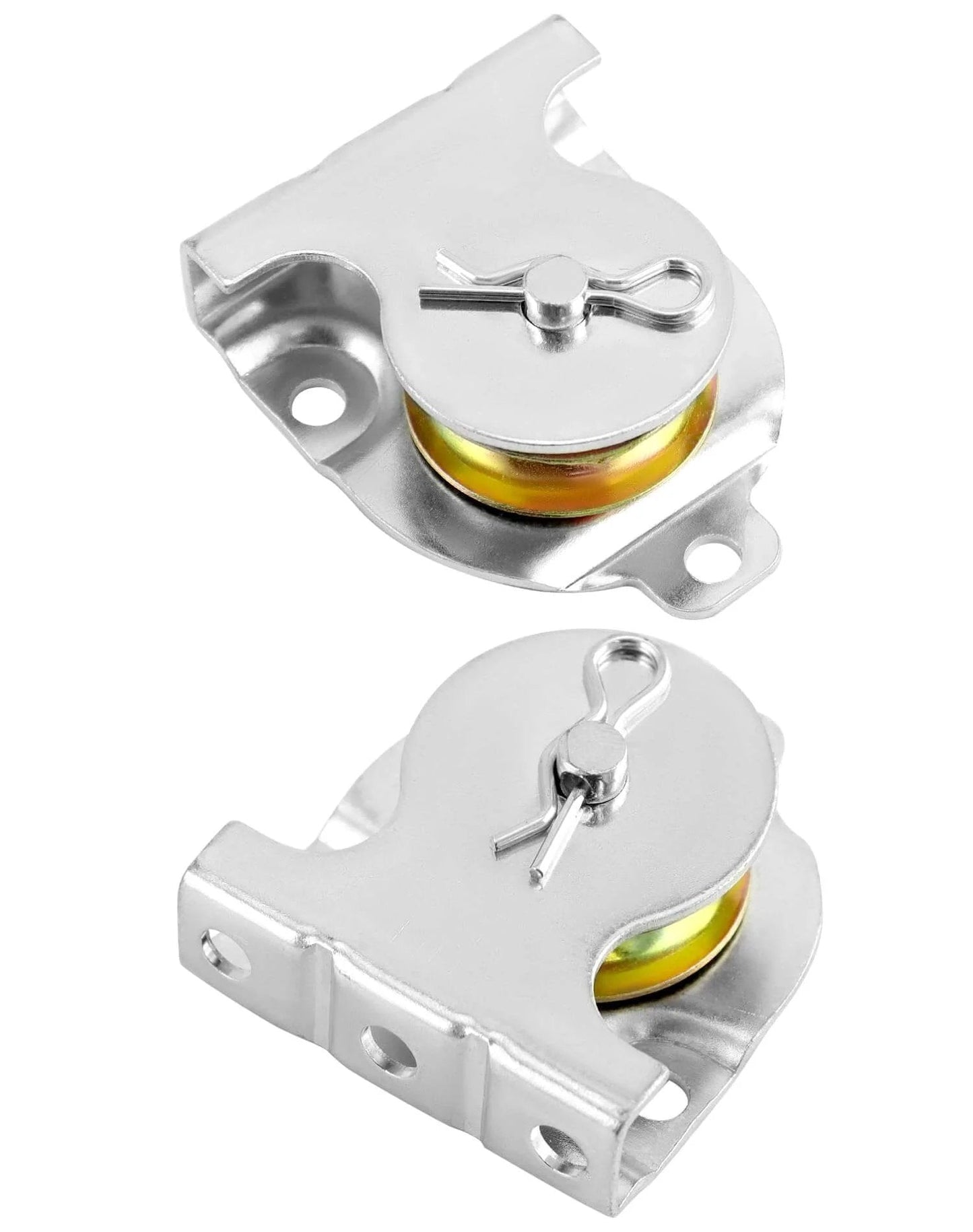 Wall Mount Pulleys, 6 Pcs 1-1/2" Ceiling Mount Single Pulley V-Groove Pulley Hardware Accessories for 3/8" Wire or Rope