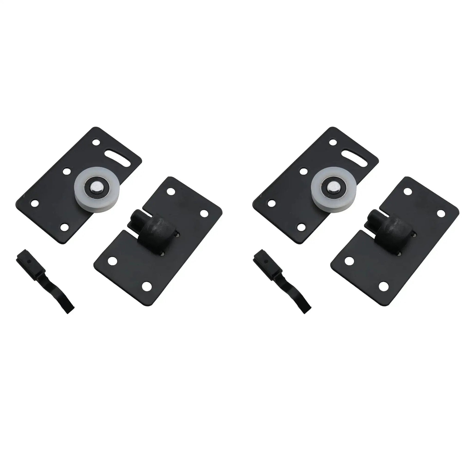 2 Pack 85x45mm Wardrobe Sliding Door Pulleys With Grooved Wheels For Cabinets And Display Cabinets, Stainless Steel Door Hardware Caster Set