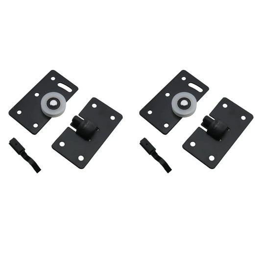 2 Pack 85x45mm Wardrobe Sliding Door Pulleys With Grooved Wheels For Cabinets And Display Cabinets, Stainless Steel Door Hardware Caster Set