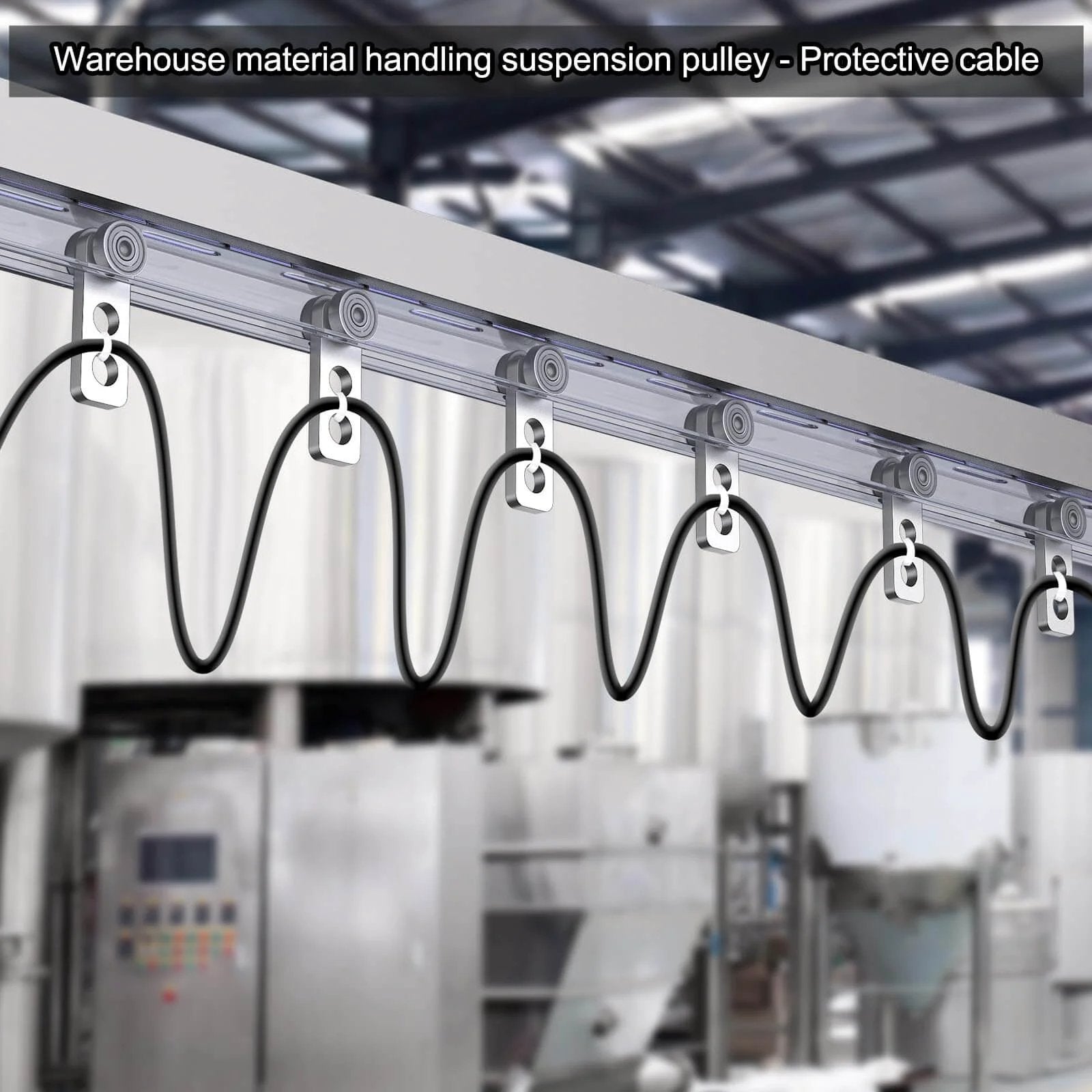 2 Pack Heavy Duty Trolley Assembly with 2 Wheel Steel Rollers for 1-5/8 Inch Strut Channel in warehouse rail system