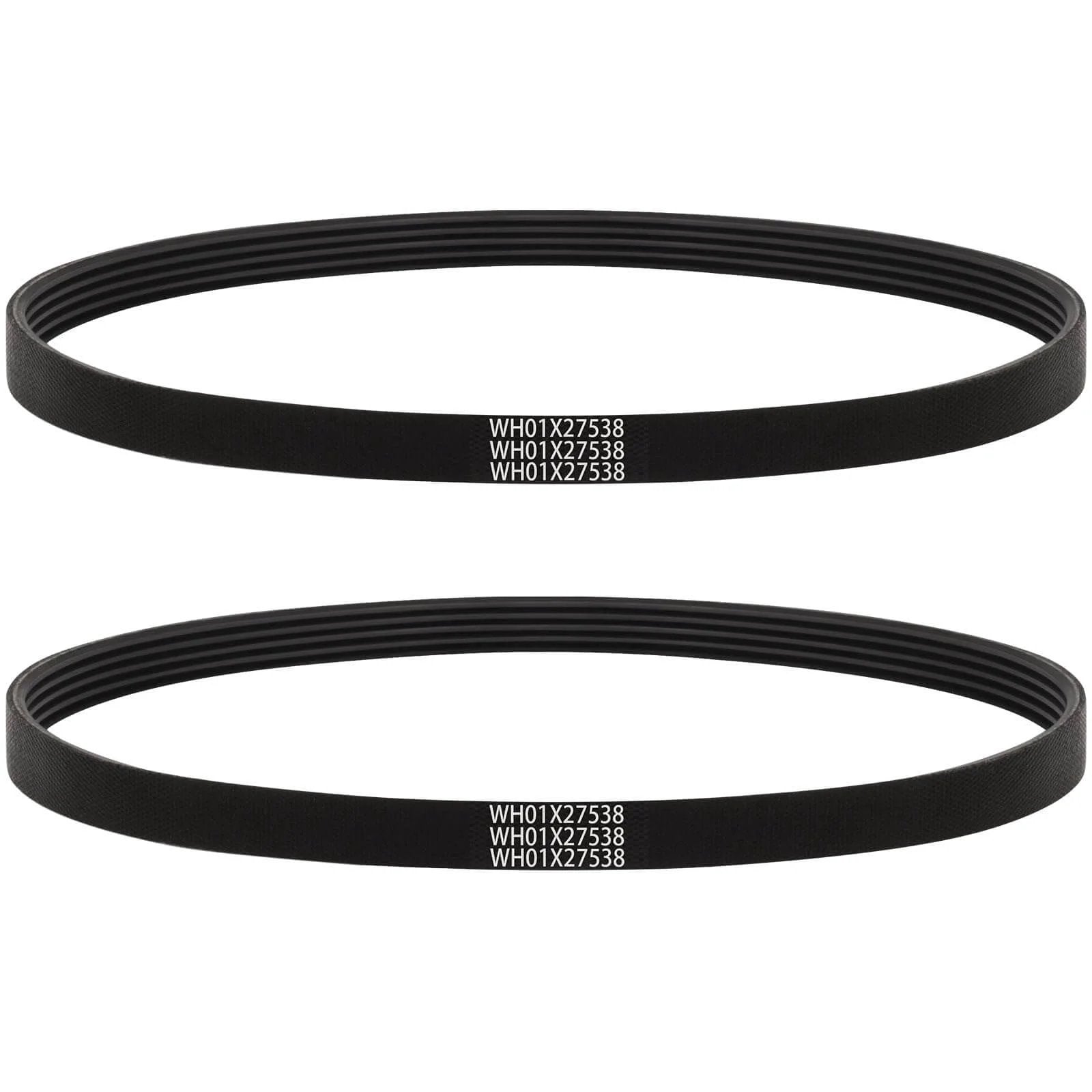 Two Washer Drive Belts for GE/Hotpoint Washing Machines Parts AP6328256, PS12299369, 4587903, 290D1101P005, black rubber construction