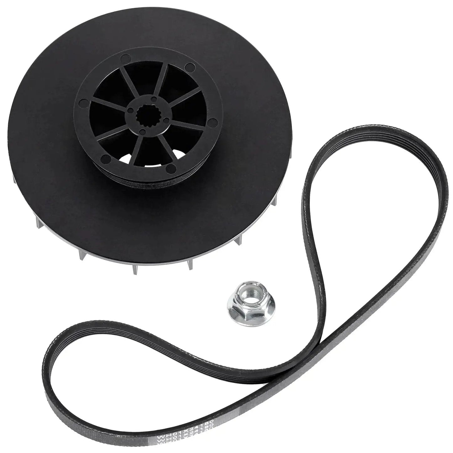 Washer Motor Pulley And Belt Kit One Half HP With Nut For GE Models Replacement Part 4975025 4455970 WH03X32217 WH01X24180 Includes Nut And Belt