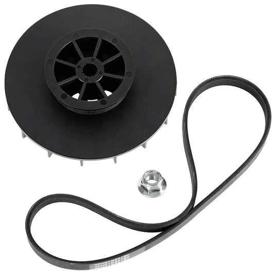 Washer Motor Pulley And Belt Kit One Half HP With Nut For GE Models Replacement Part 4975025 4455970 WH03X32217 WH01X24180 Includes Nut And Belt