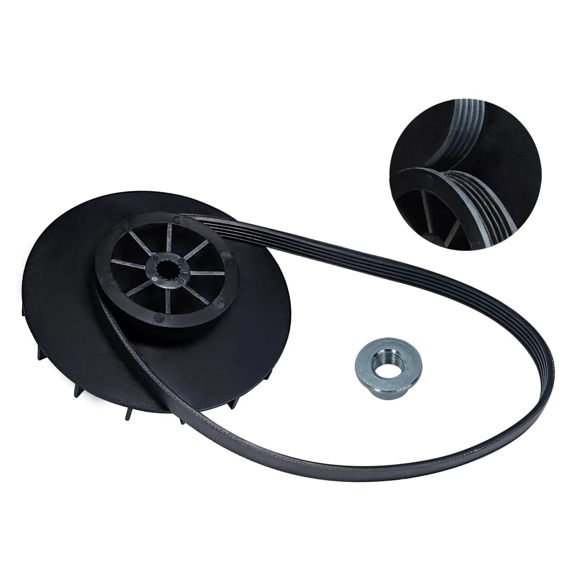 Washer One Half Horsepower Motor Pulley And Belt Nut Set For GE Washers Replacement Part Kit Compatible With WH03X32217