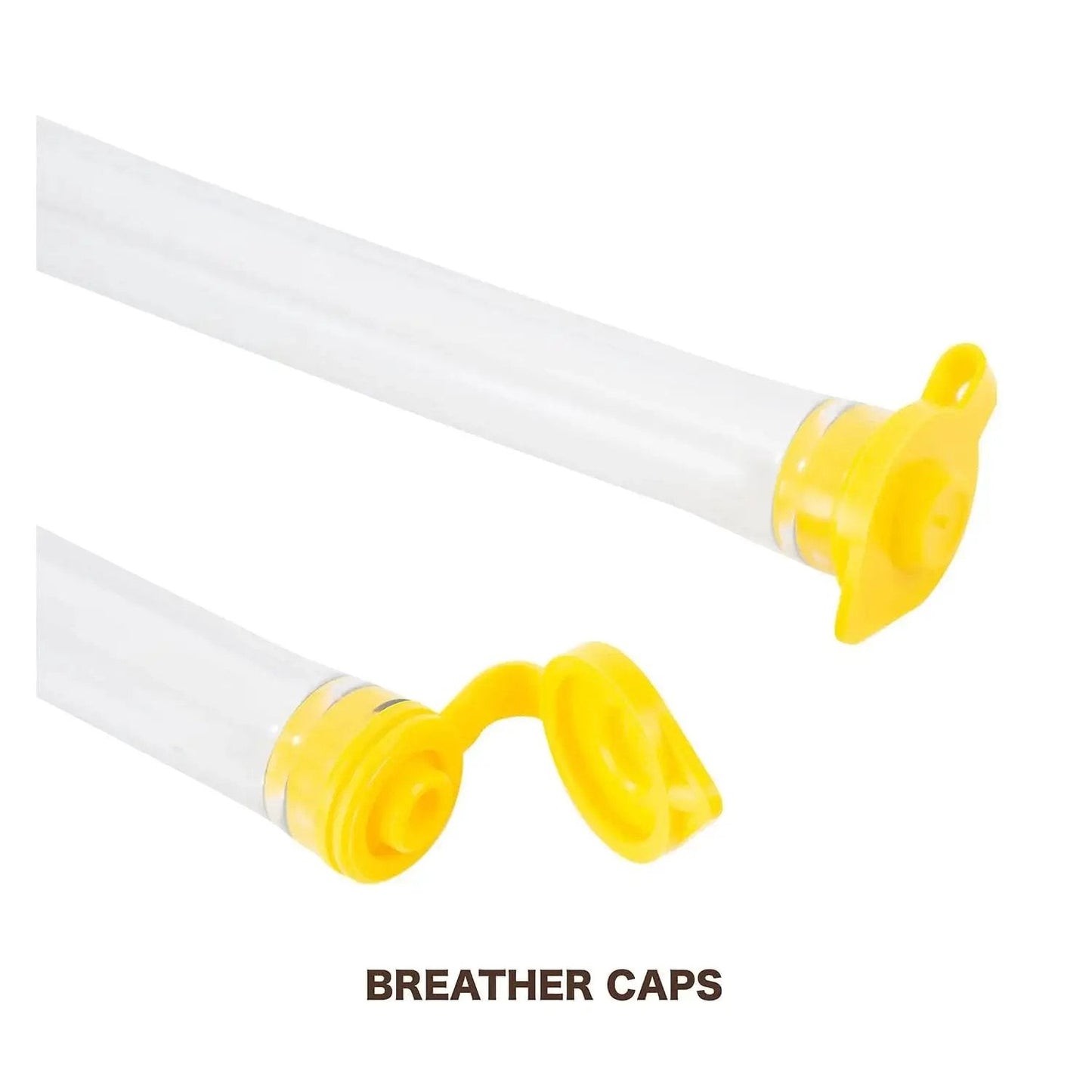 Made in the USA water level tool delivers precise grading for yards and construction, showing yellow breather caps