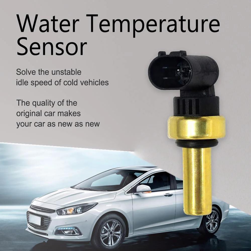 Engine Coolant Temperature Sensor Replacement For Chevrolet Cruze Sonic Trax Volt Encore ELR 2011-2021 With OEM Numbers 55563530 55591401 SU13821 12636534 55591002 Water Temperature Sensor Compatible, side view.