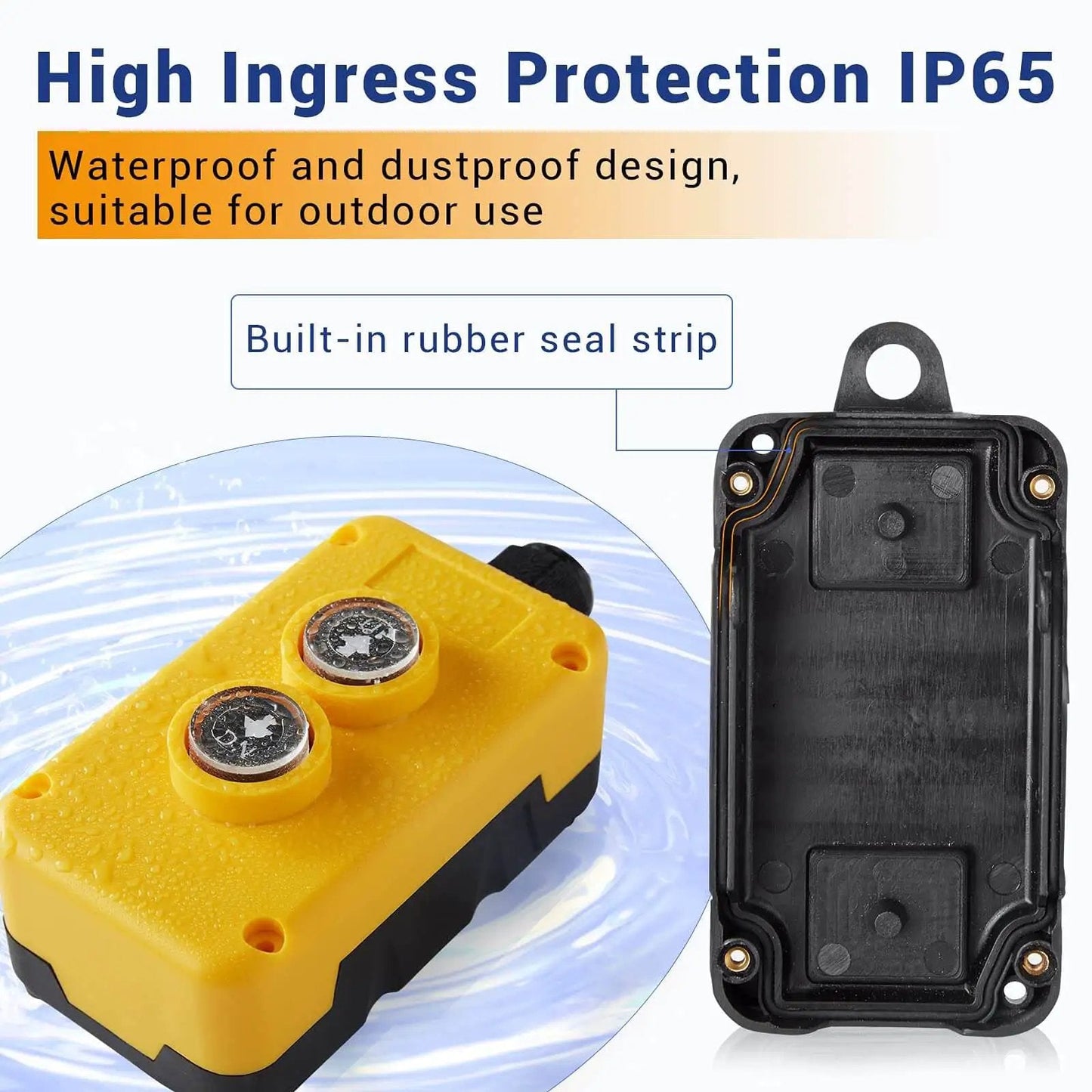 4 Wire Double Acting Dump Trailer Remote Control Switch For 12V DC Hydraulic Power Unit Up And Down Controller left view