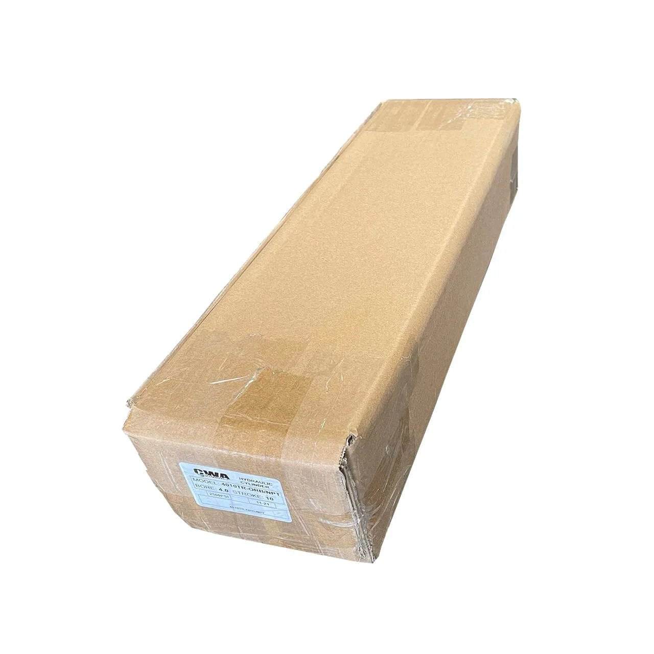 Box containing ✝️ Weld Clevis Cylinder 3 1/2" Bore x 6" Stroke x 1 3/4" Rod x SAE 8 Port x 3000 PSI for shipping and storage