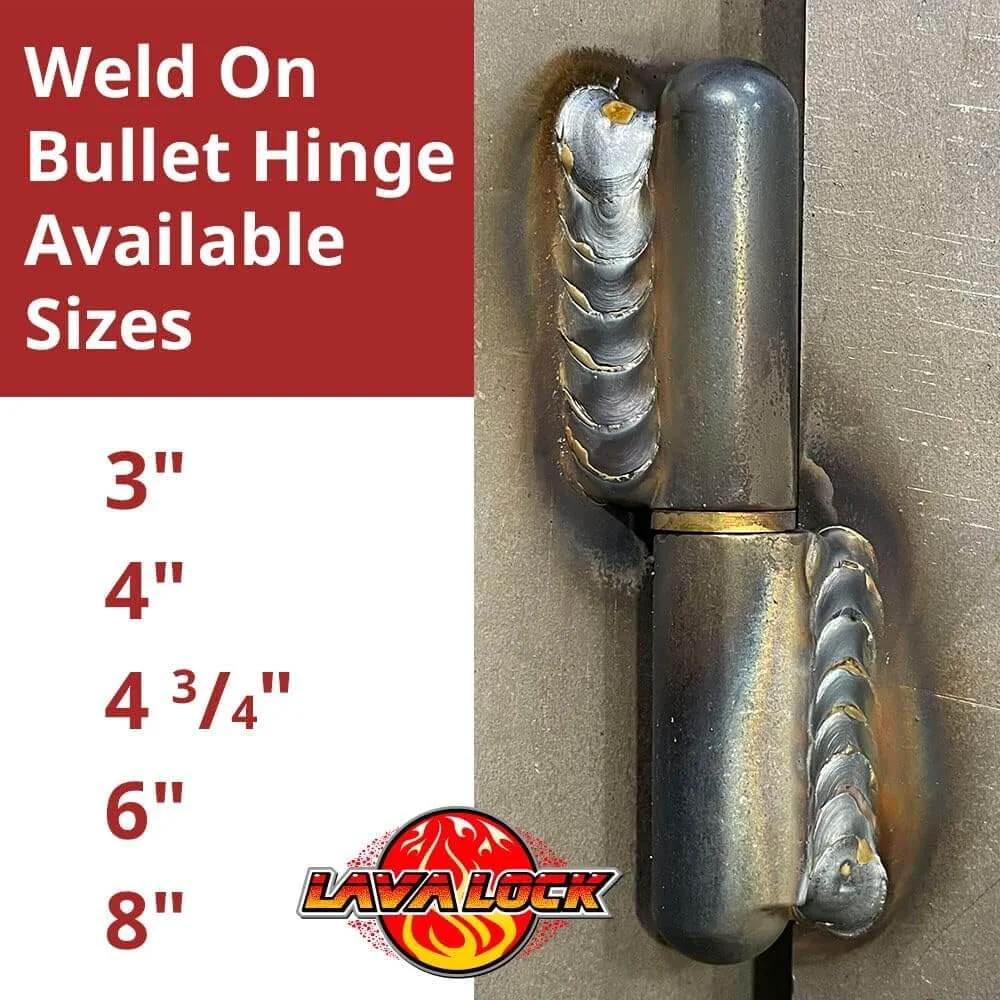 3 Inch Steel Weld On Bullet Hinge With Zerk Grease Fitting And Brass Bushing 2 Pack Heavy Duty Hinge for BBQ Smokers and Gates