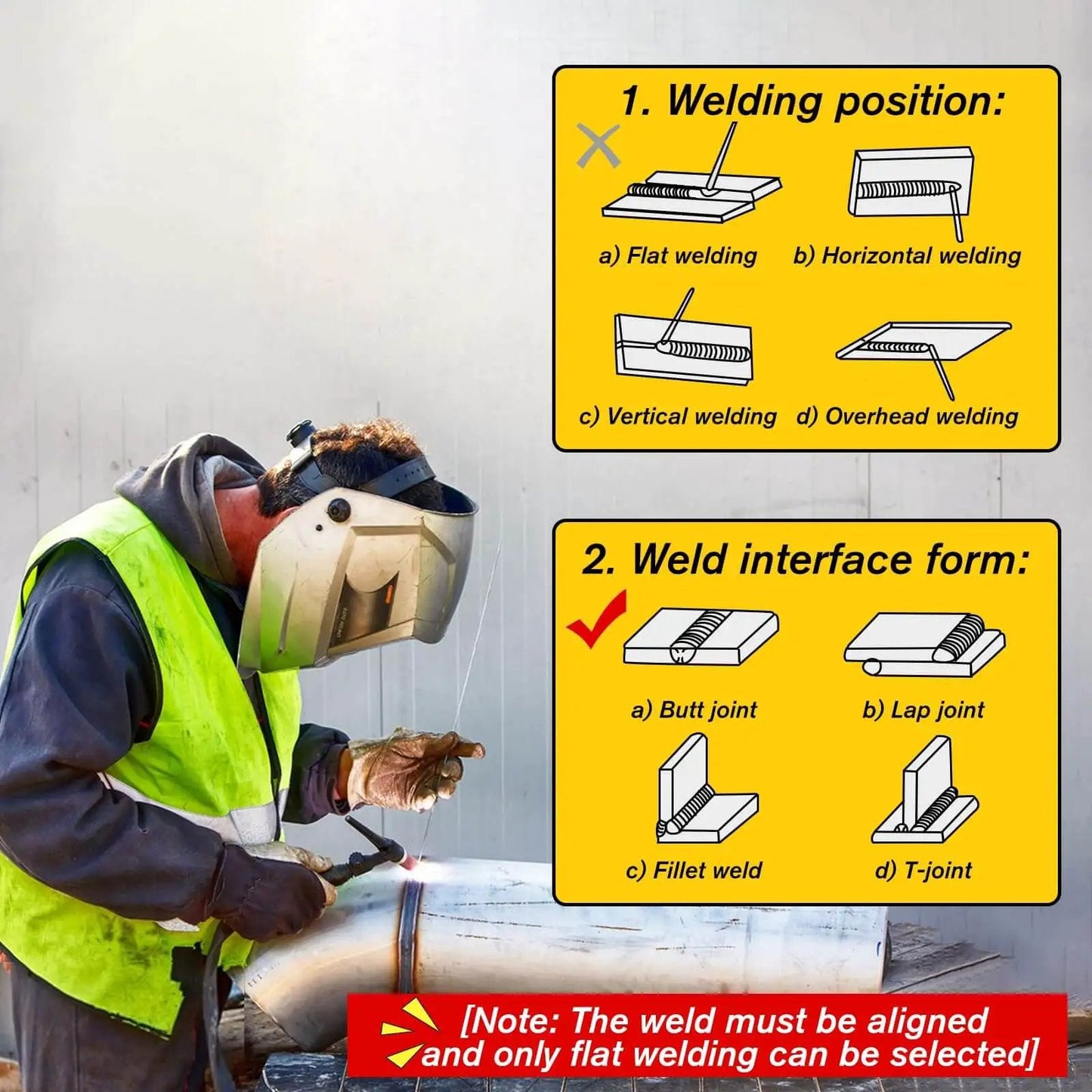 Man welding metal pipe using Aluminum Brazing Rods Set Of Fifty No Flux Required Low Melt Welding Rods For All Position Welds 716-752°F