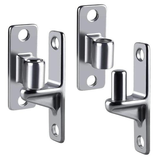 2 Pack Heavy Duty Gate Hinges, Wall Mount Gate Hinge Set with 5/8'', 304 Stainless Steel, capacity up to 600lbs, uninstalled view