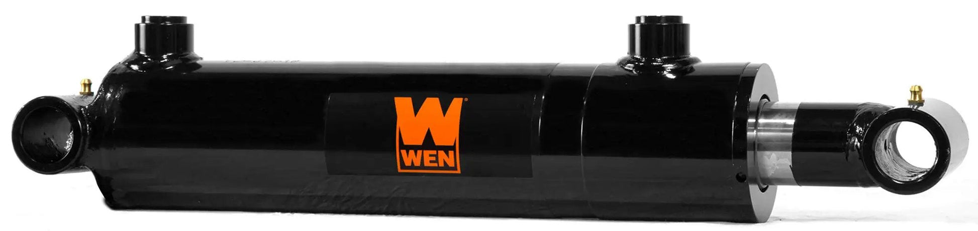 Cross Tube Hydraulic Cylinder With 2.5 Inch Bore And 8 Inch Stroke From Wen, Double Acting Steel Welded Construction, 3000 PSI, side view