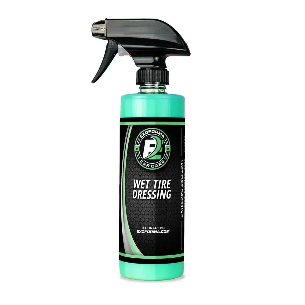 Ultra Wet Tire Dressing Spray Delivers Extreme Shine With Non Greasy Silicone Formula And UV Protection Preventing Sling Easy To Apply With Minimal Cure Time 16 Oz Water Based Finishes A Pristine Wet Look bottle front view