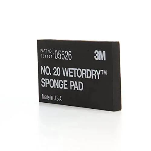 Close-up of Wetordry Sponge Pad Dual Sided For Wet And Dry Sanding Automotive with text and logo, angled front view
