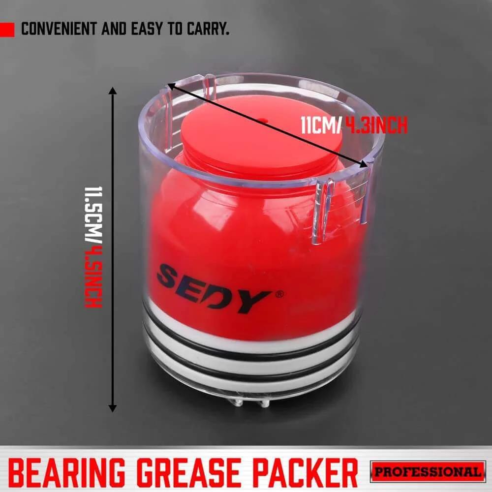 Premium Bearing Packer Kit showing size dimensions