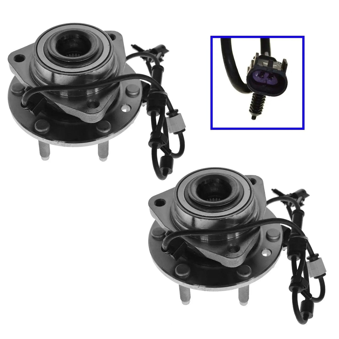 Front Wheel Bearing And Hub Assembly Set For Chevrolet Trailblazer Trailblazer Ext GMC Envoy Envoy XL Buick Rainier And Saab 9 7X