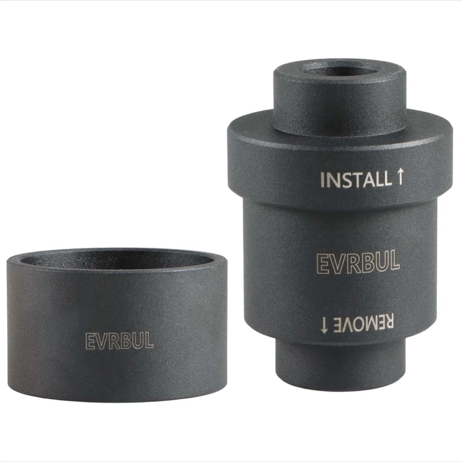 Upgraded Front/Rear Wheel Bearing Install and Removal Press Tool Kit with two components, labeled 'INSTALL' and 'REMOVE'