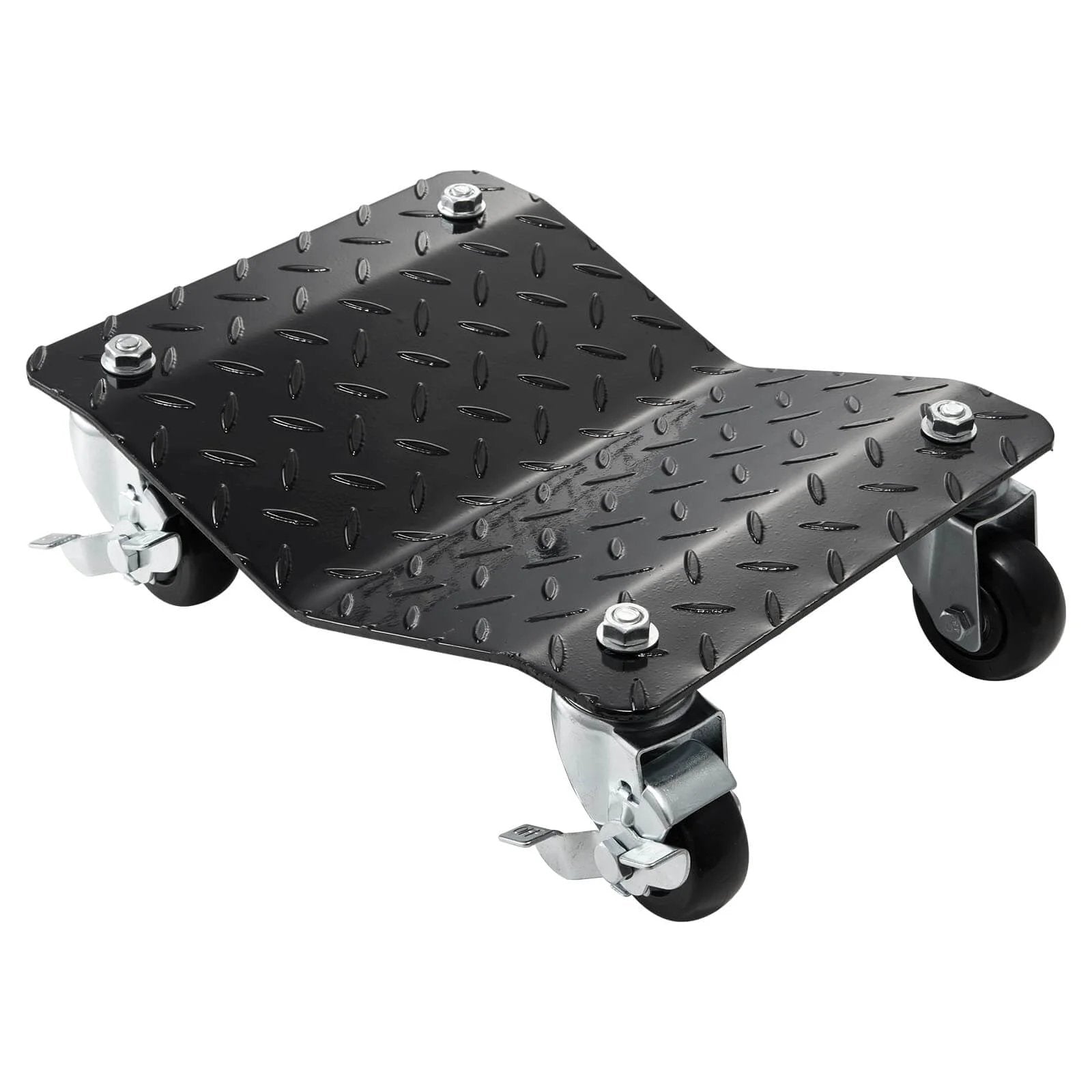✝️ Wheel Dolly, 3000 lbs Car Moving Dolly showing black metal platform with swivel casters for smooth motion and stable alignment