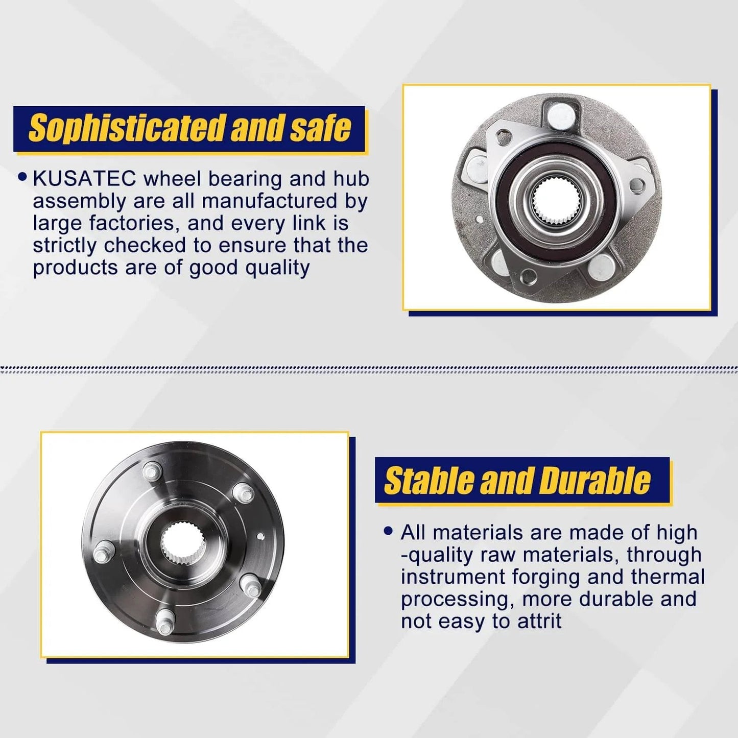 Details of 513288 Front or Rear Wheel Hub and Bearing Assembly, showing ABS features and durable build quality.