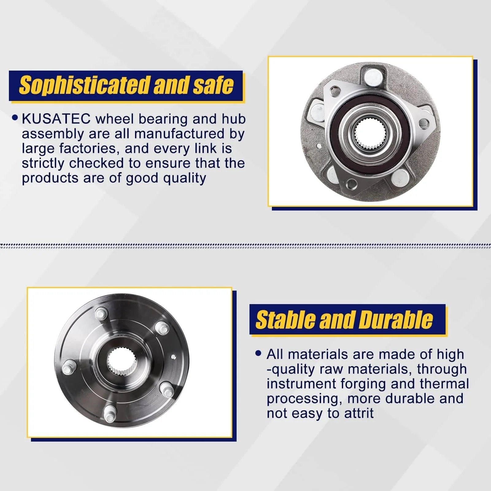 Details of 513288 Front or Rear Wheel Hub and Bearing Assembly, showing ABS features and durable build quality.
