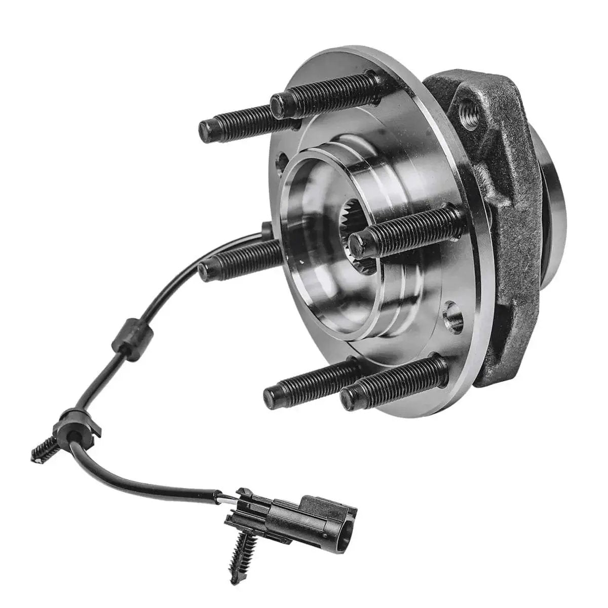 Front CV Axle Shaft Wheel Hub Bearing Assemblies With ABS Replacement showing hub assembly with 6 lugs and ABS cable.