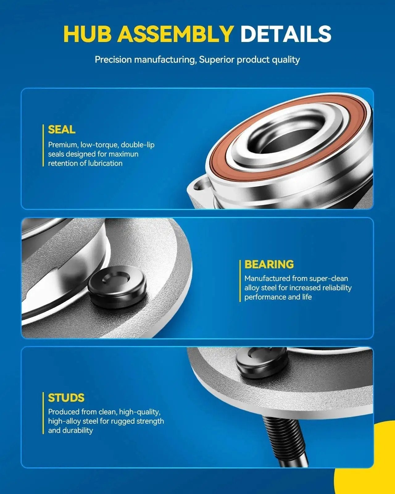 Front Wheel Hub Bearing Assembly 513270 With ABS For Jeep Liberty 2008 2012 And Dodge Nitro 2007 2011 details view