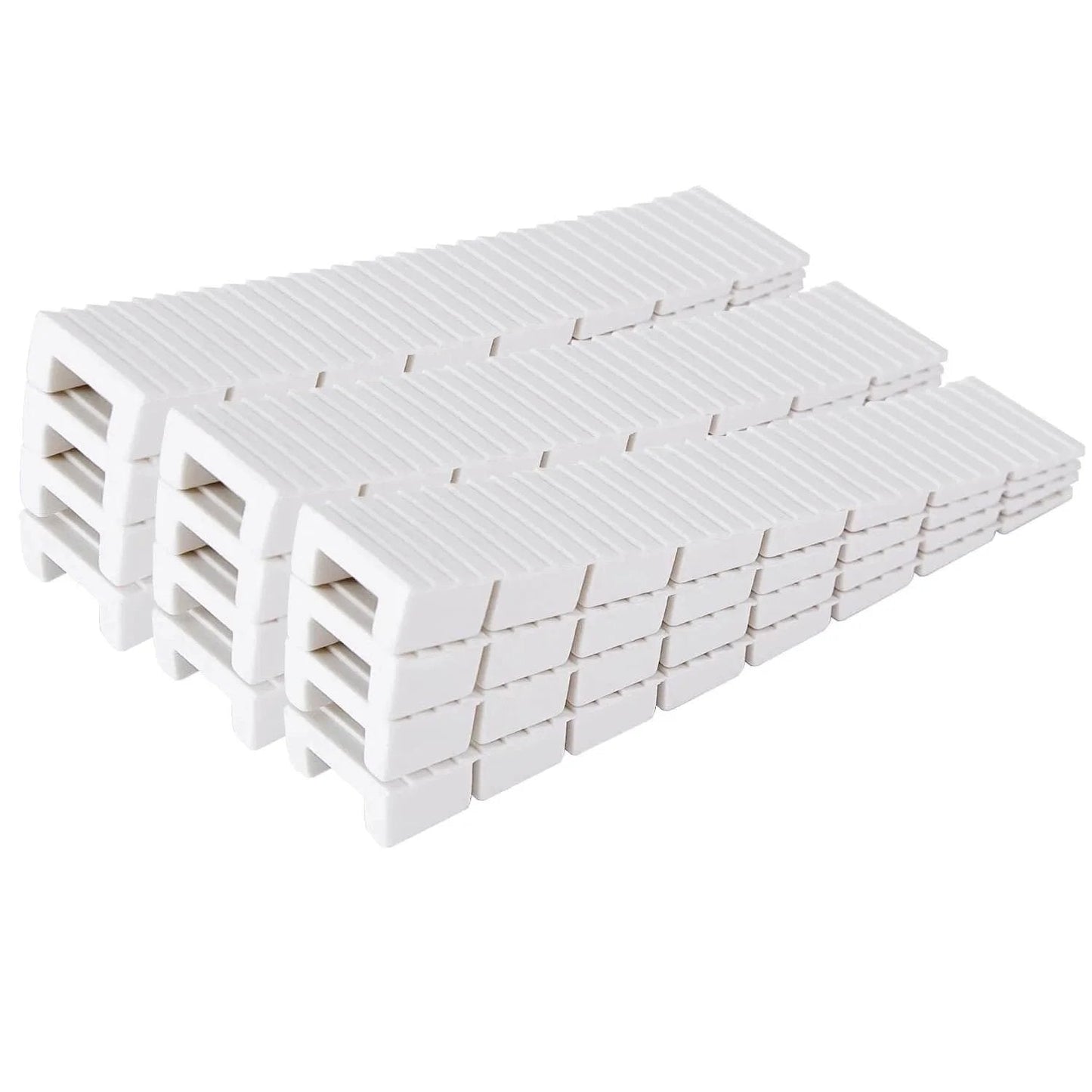 12 Pack White Multi Purpose Furniture Plastic Shims For Leveling And Stabilizing Heavy Objects Cut To Fit Size 3.86 By 0.31 Inches