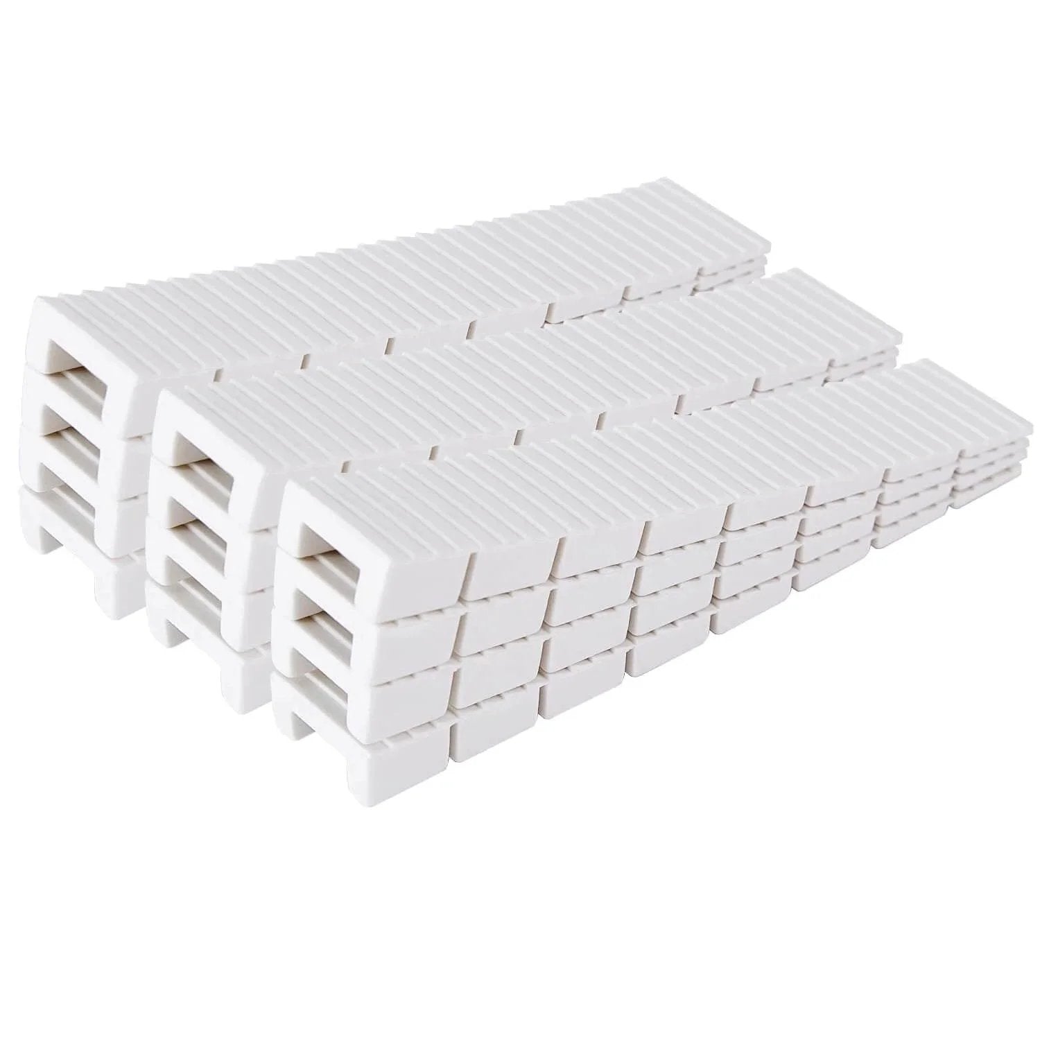 12 Pack White Multi Purpose Furniture Plastic Shims For Leveling And Stabilizing Heavy Objects Cut To Fit Size 3.86 By 0.31 Inches