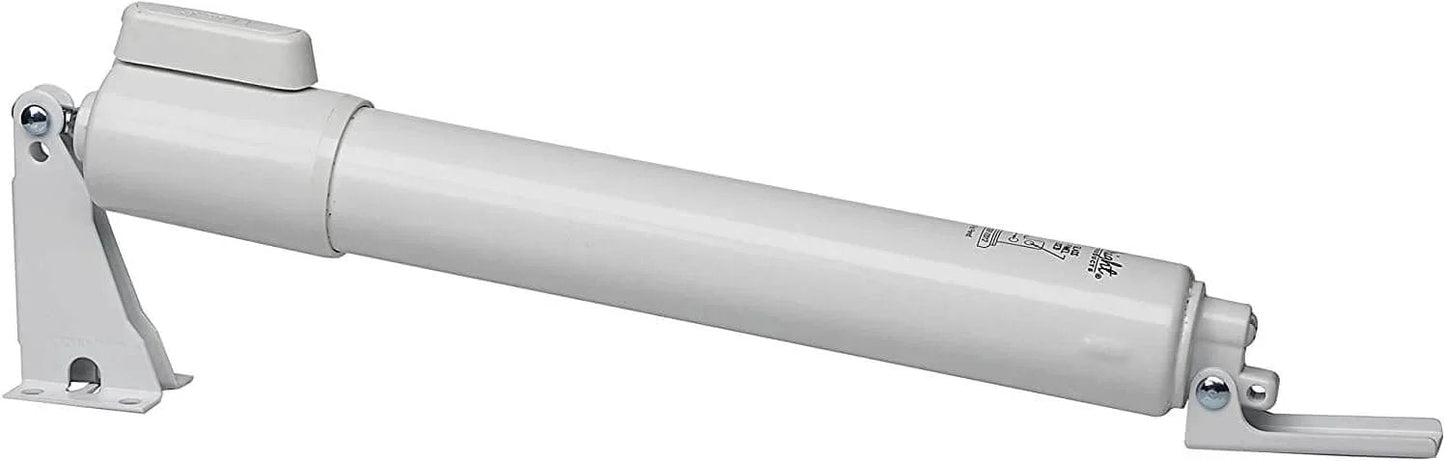 Heavy Duty Pneumatic Screen & Storm Door Closer with EZ-Hold - Adjustable Speed, Durable & Easy Install, for Out-Swinging Doors (Tranistional, White)