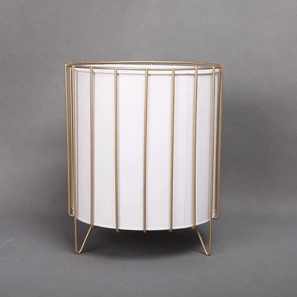 Rust Resistant Iron Plant Pot Stand Set For Indoor And Outdoor Use in white with gold frame, floor-standing design, stylish and durable.