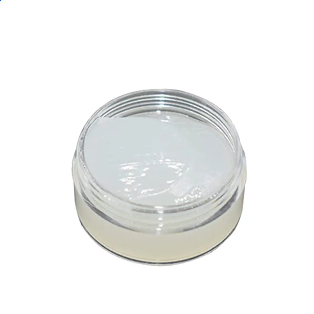 Open jar of white lithium grease for machinery and gears, high and low temperature resistance, rust prevention, smooth operation