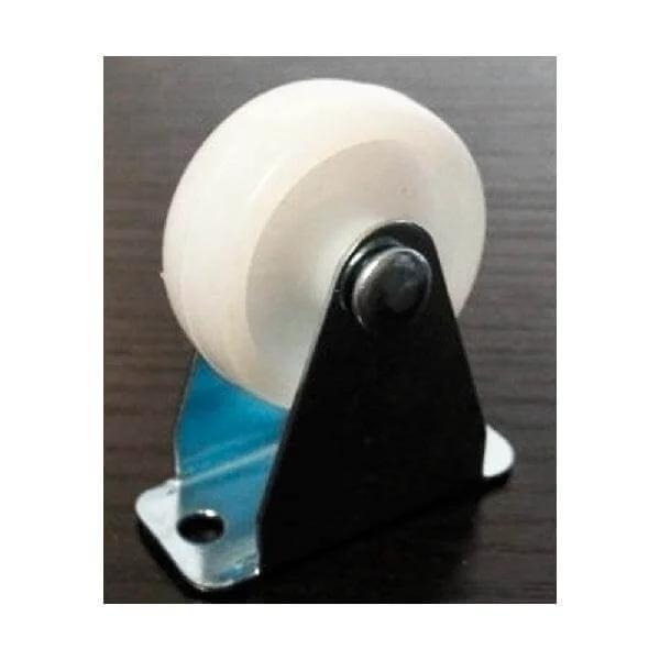 10-Pack White Plastic Caster 1.25" Nylon Caster wheel - Metal Plate Zinc Plating-