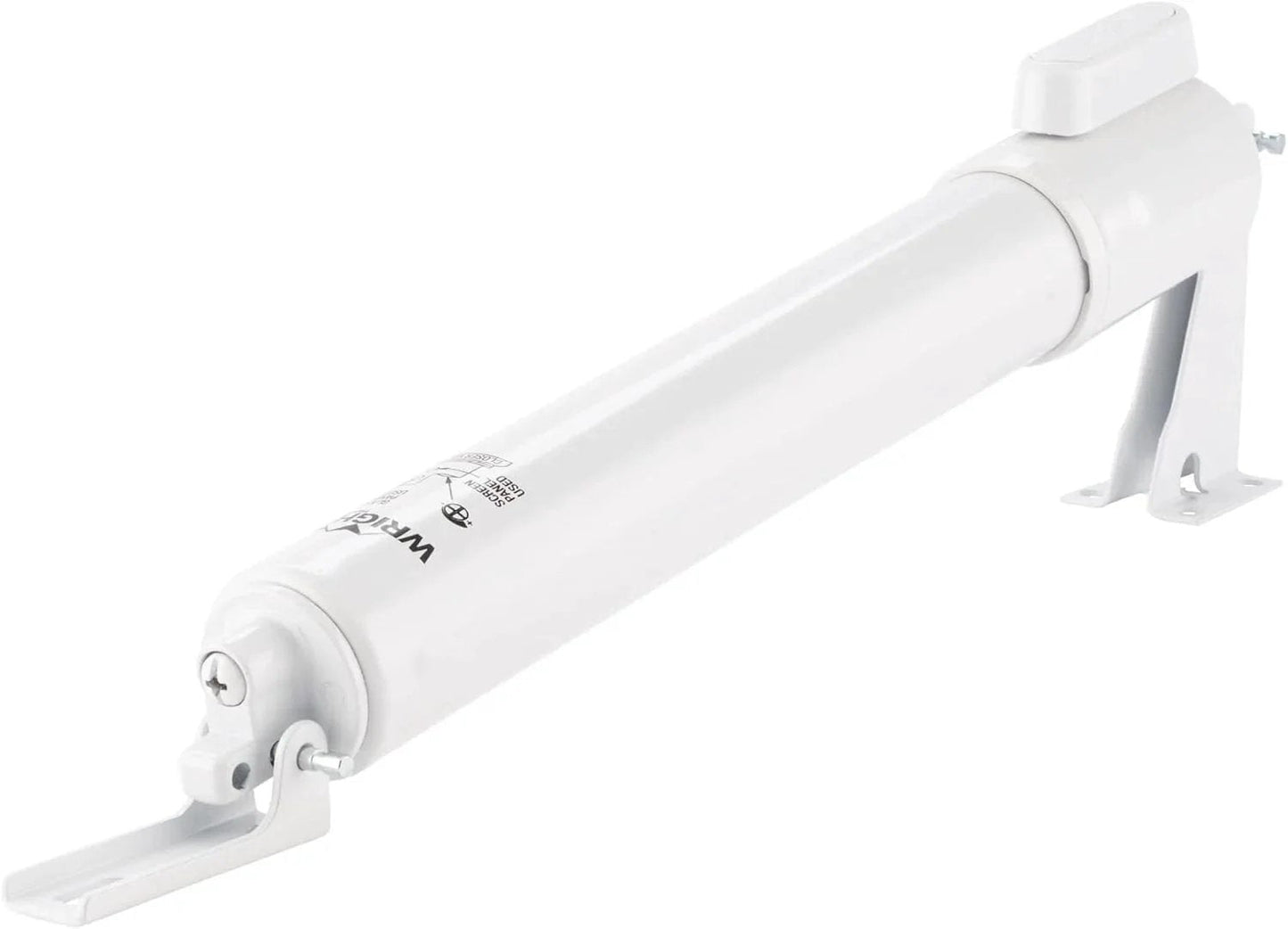 Heavy Duty Pneumatic Screen & Storm Door Closer with EZ-Hold - Adjustable Speed, Durable & Easy Install, for Out-Swinging Doors (Tranistional, White)