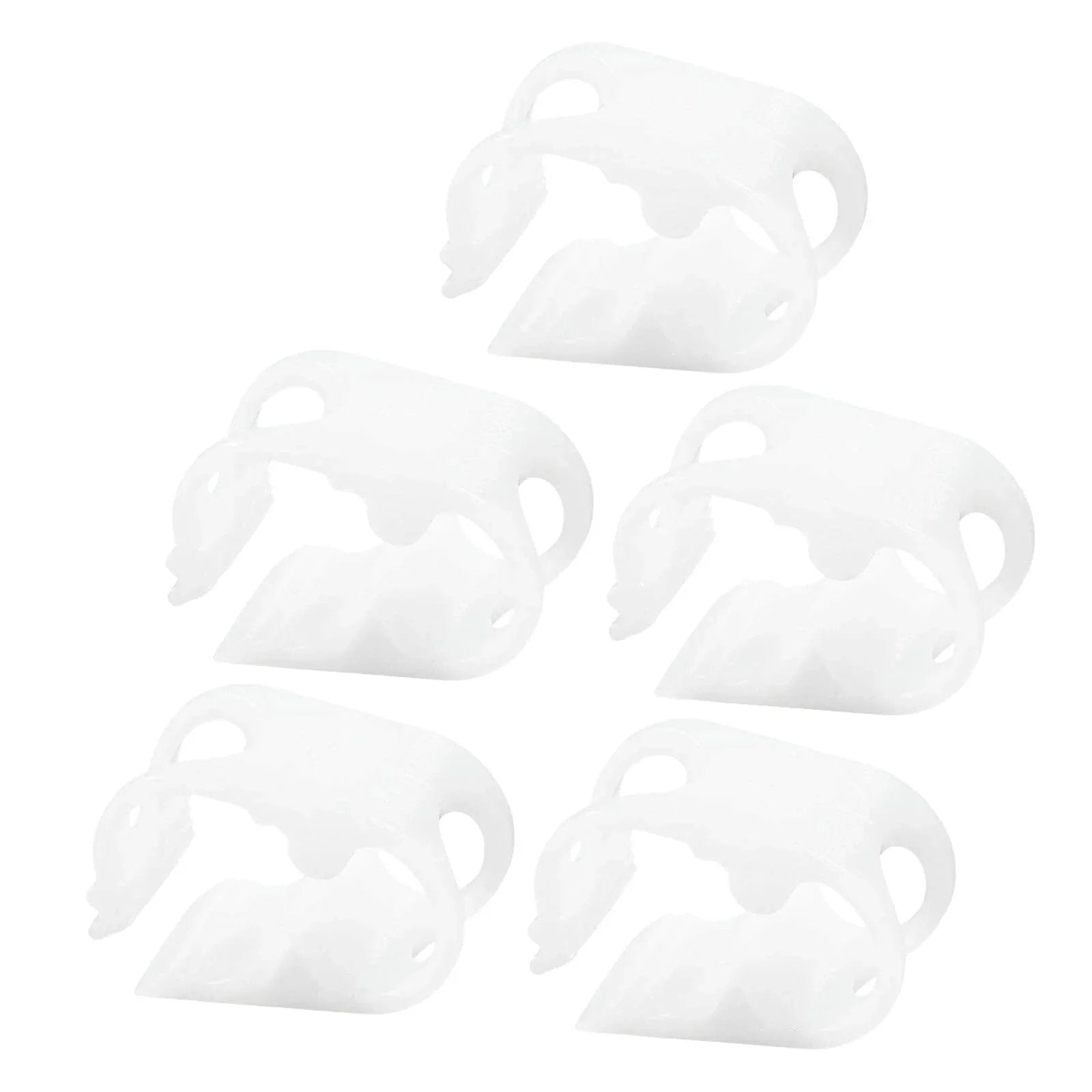 5 Pack Adjustable Tube Clamps For One Eighth To One Quarter Inch Tubing OD Plastic Hose Clamps White Ideal For Laboratory Flow Control And Pinch Valve Shut Off Clamps With Durable Wear Resistant POM Construction And Compact Size