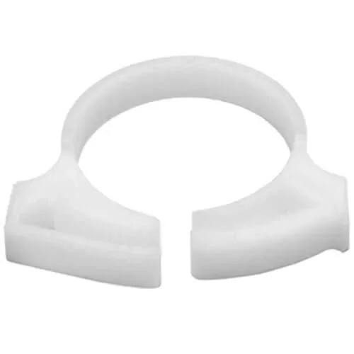 HellermannTyton SNP2210C2 Snapper Hose Clamps 0.918 To 1.049 Inch Min Max Diameter POM White 100 Pack front view
