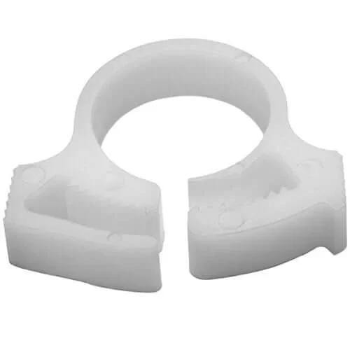 HellermannTyton Snapper Hose Clamps SNP810C2 0.514 To 0.587 Inch Min To Max Diameter POM White 100 Pack