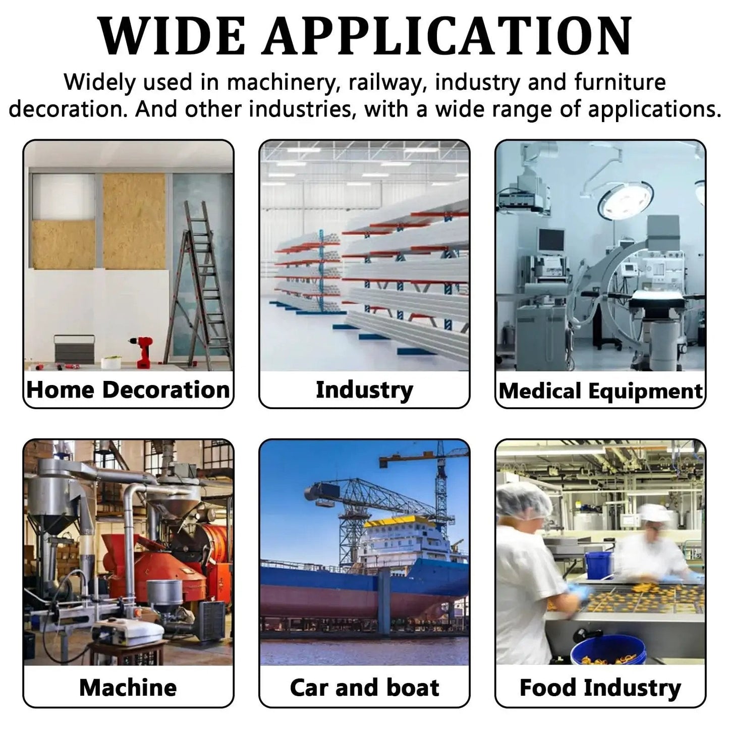 Wide applications of Mega Handy 330 Piece Snap Ring Set for home decoration, industry, medical equipment, machines, car and boat, food industry.