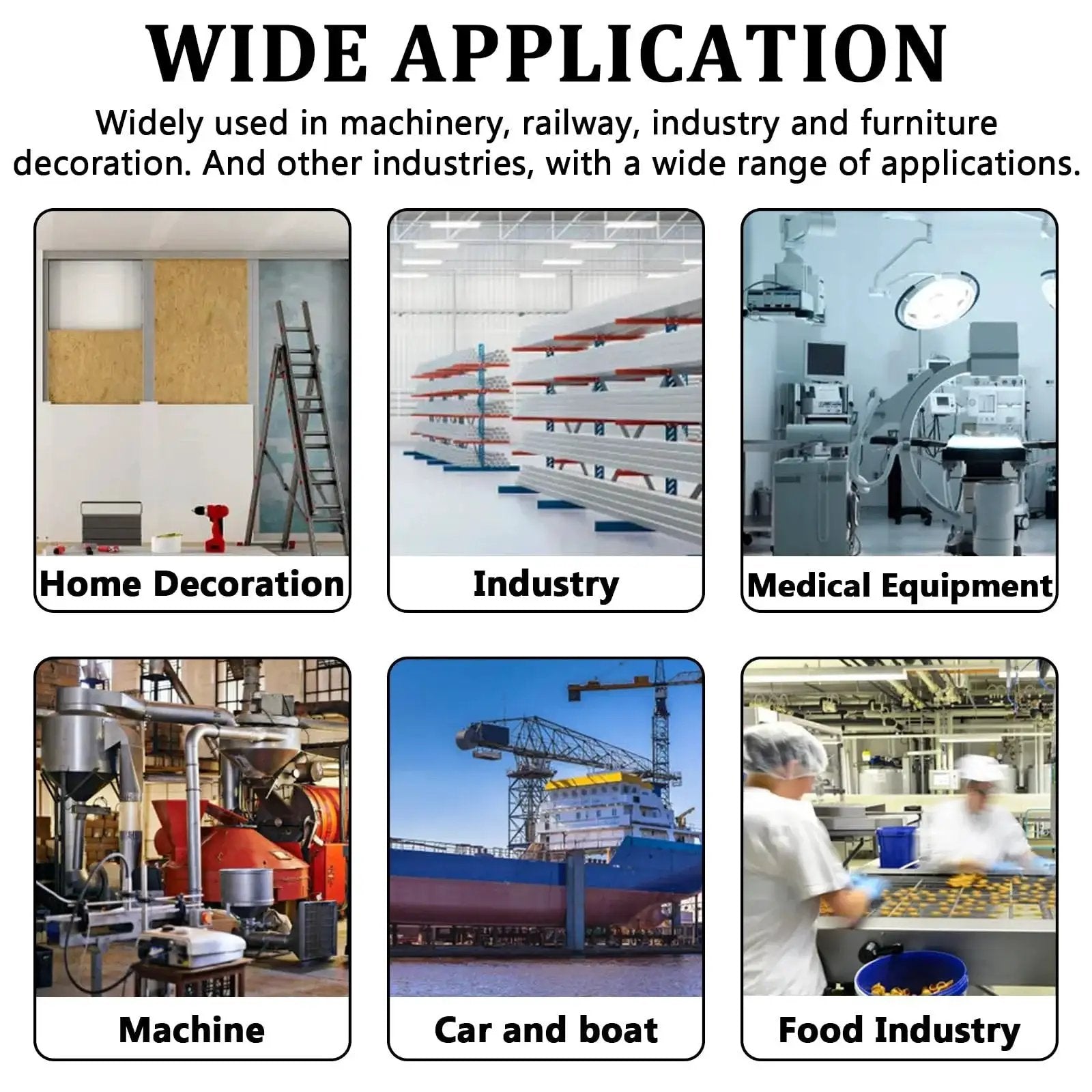 Wide applications of Mega Handy 330 Piece Snap Ring Set for home decoration, industry, medical equipment, machines, car and boat, food industry.