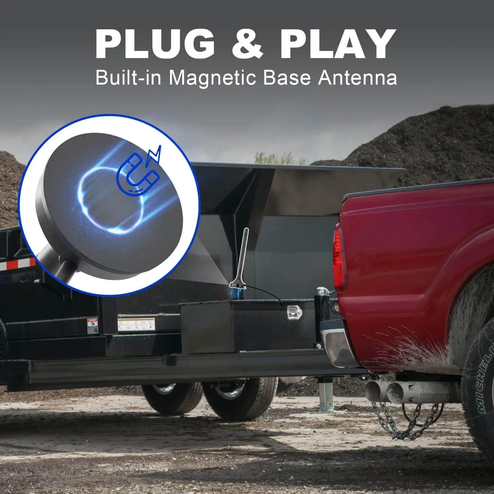 Wireless Dump Trailer Remote Control Kit With 100 Ft Range, Dual Remotes, 12V Hydraulic Lift Winch Tilt Controller installed