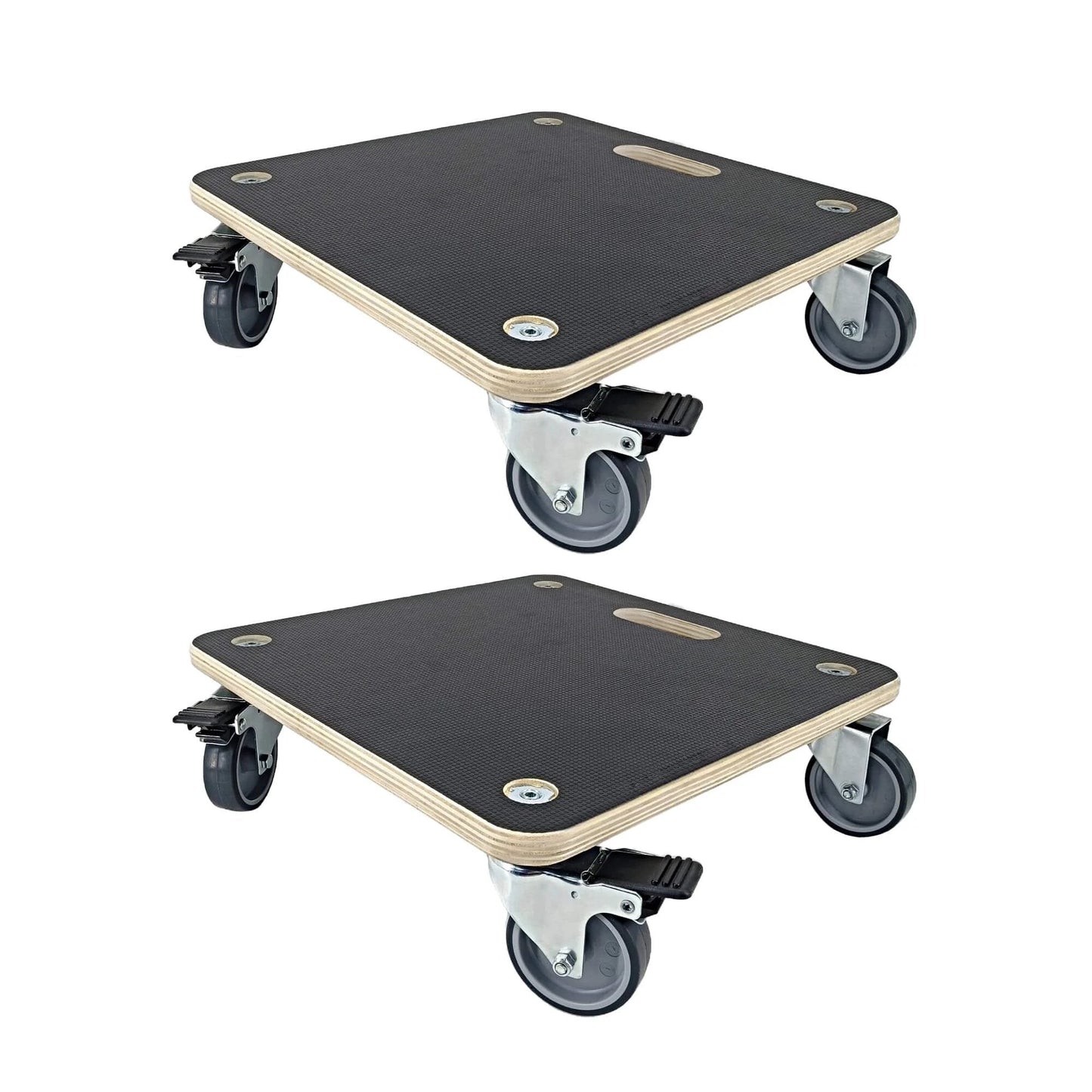 Heavy duty wood furniture moving dolly set of 2 with phenolic resin plywood platform and 4 silent rubber swivel wheels