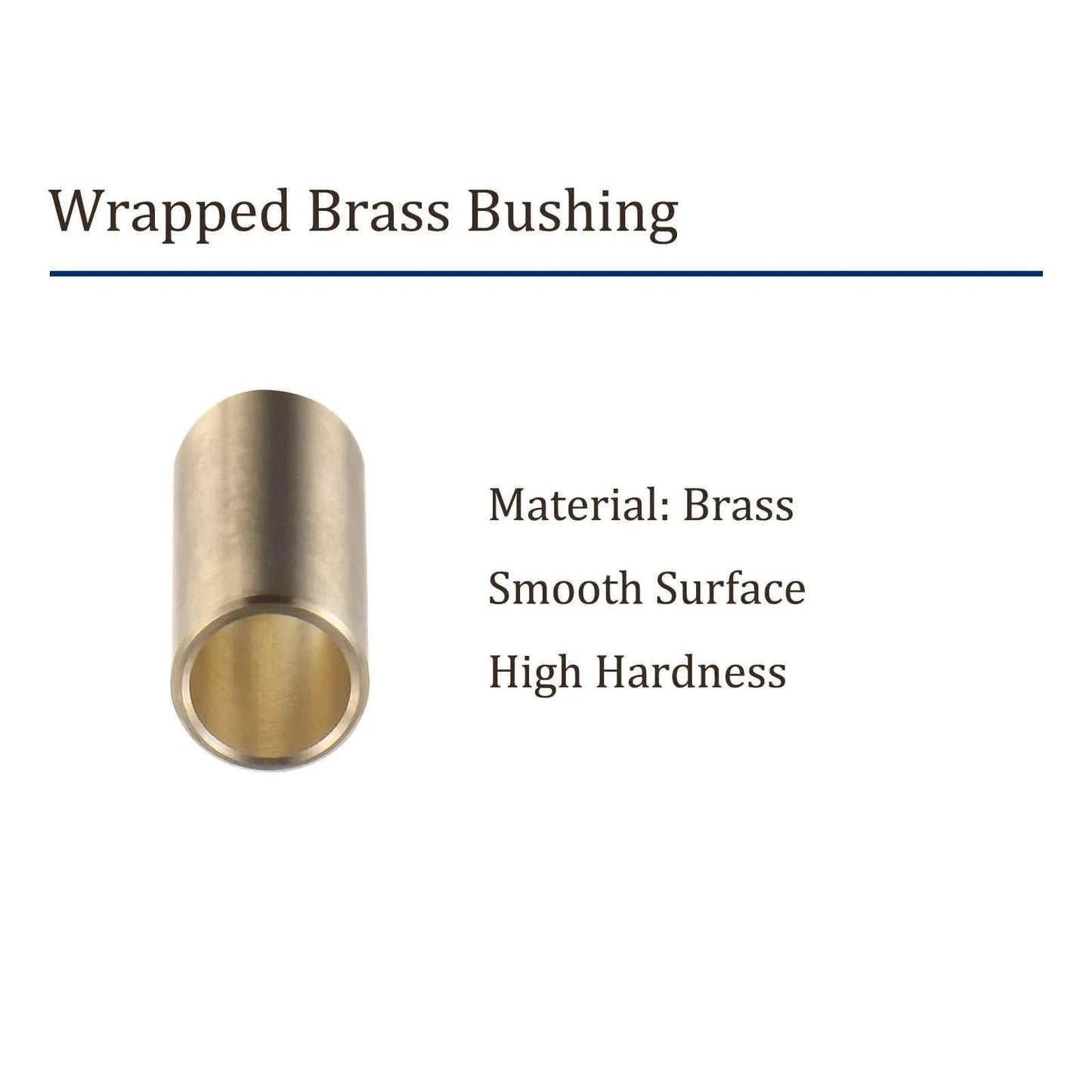 Close-up of cast brass oilless sleeve bearing showing smooth surface and hardness, part of Two Cast Brass Oilless Sleeve Bearings Set For Bore One Quarter Inch Outer Diameter Five Sixteenths Inch Length Three Quarters Inch Plain Wrapped Oilless Bushings For Low Friction Performance In Machinery And Hobby Projects.