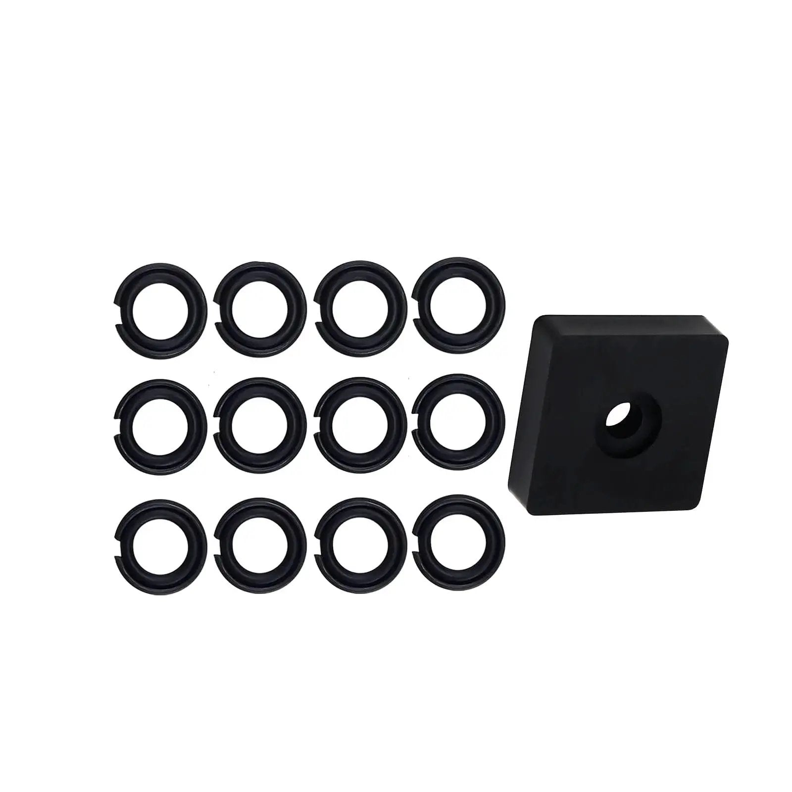 12 Pack Three Eighths Inch Impact Wrench Retaining Rings Friction Rings And O Rings With Anvil Install Tool Kit displayed together.