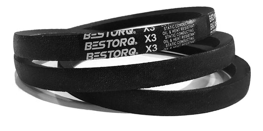 X3 Fabric Wrapped V Belt For Lawn Mower And Small Engine Equipment Bestorq Beefy Heavy Duty Wrapped Rubber V Belt Black