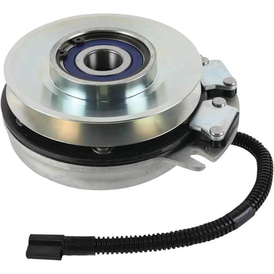 Front view of Xtreme Electric PTO Clutch X0292 showing metal casing, 6-inch pulley, and wiring harness