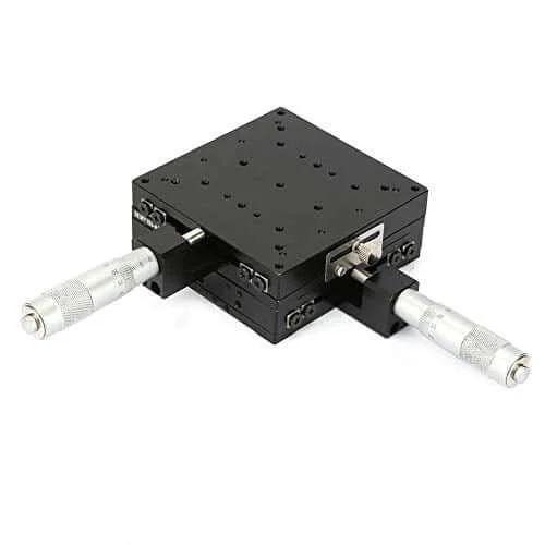 ✝️ XY Linear Stage, Keenso SEMY100-AC Micrometer Manual Precision Linear Translation Stage with cross roller, 100x100x40mm size